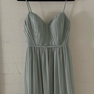 Azazie bridesmaid dress. Size: A8. Color: Agave
